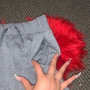 Grey Nike sweatpants